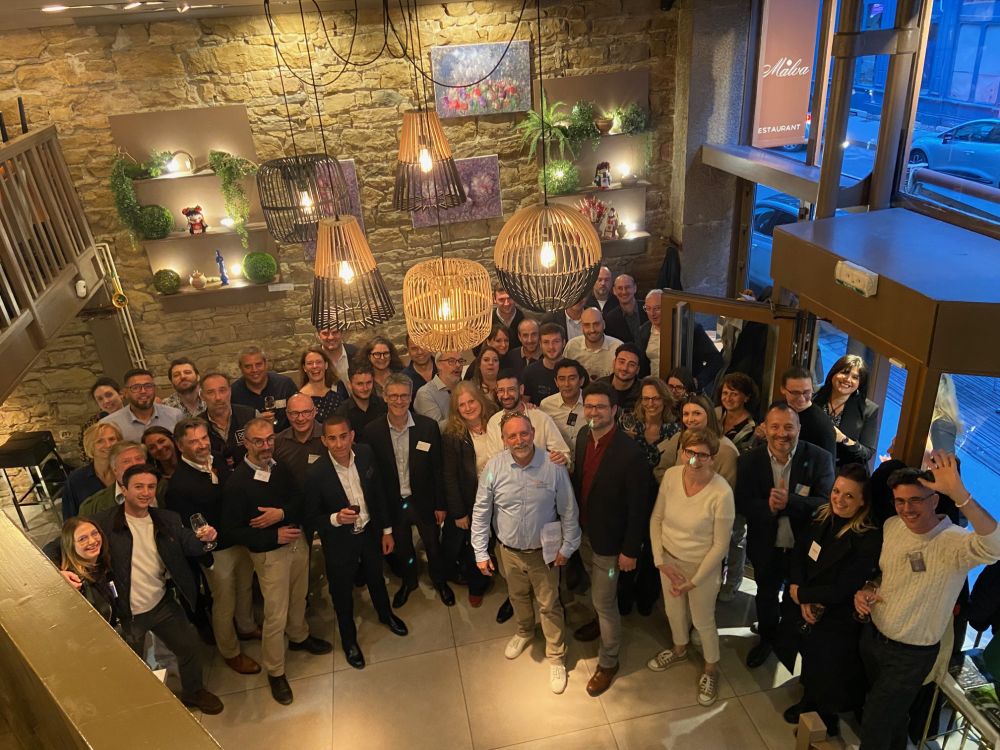 48 chefs d'entreprises réunis par le Club d'entreprises à Lyon Les Plaisirs Gourmands au restaurant bistronomique Franco Ukrainien Malva