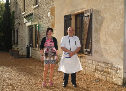 CHRISTINE RIGAUDIER, Patronne du restaurant Le Jardin Gourmand et son chef Christophe Laurent, diplomé Maitre restaurateur