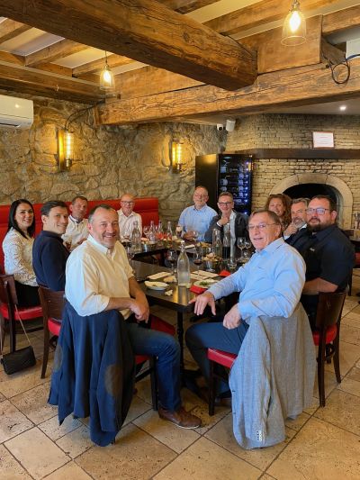 Le second déjeuner d'avril du Club Les Plaisirs Gourmands au restaurant Aux Prisons à Montagny