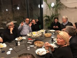 14 chefs d'entreprises réunis pour cette 21ème Soirée "Accords Mets et Vins" au restaurant La Poissonnerie.